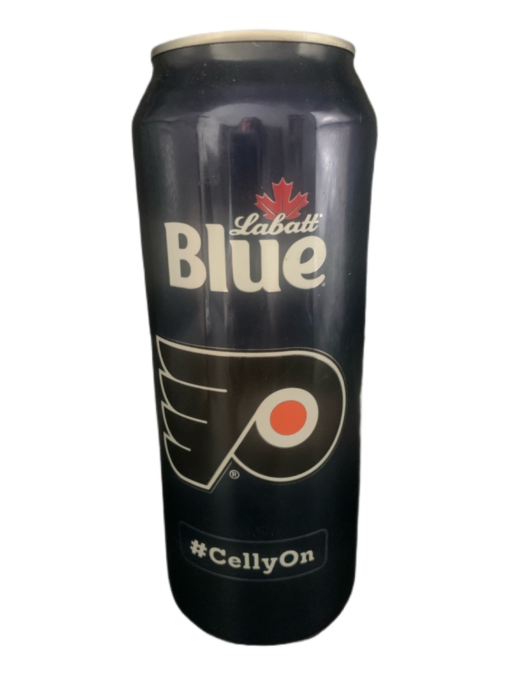 Vintage Beer Can Labatt Blue Canadian Pilsner Philadelphia Flyers 24Oz Empty